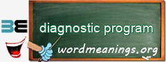 WordMeaning blackboard for diagnostic program